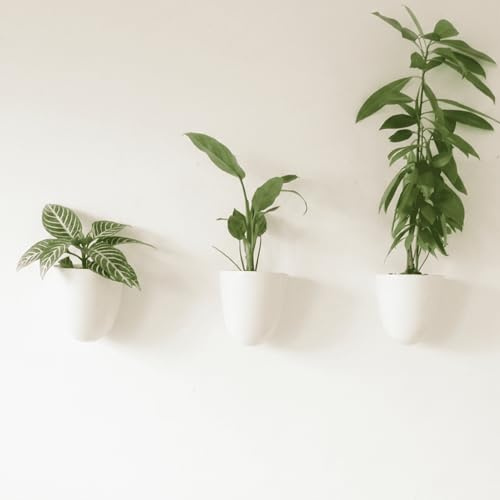 Make Good PlantPod Luxe - Maceteros de pared con riego automático (juego de 3), fáciles de regar e instalar, ligeros, jardín vertical, macetas de pared para plantas de interior