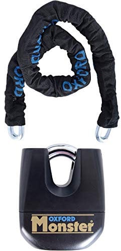 Oxford Motorcycle Motorbike Monster 12mm Square Security Chain 1.2m & Padlock