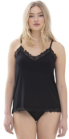 Mey Tagwäsche Serie Luise Damen Spaghetti Tops Schwarz XXL(46)