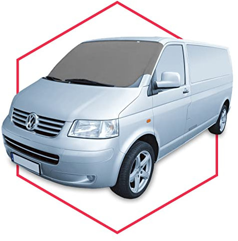 Saferide Frontscheibenabdeckung Sonnenschutz Frostschutz kompatibel mit VW Transporter T5 Winter Schutz Frost Schnee Auto Frontscheibe Windschutzscheiben Abdeckung Sonnenblend