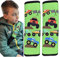 HECKBO 2x Kinder Auto Gurtpolster Gurtschutz mit Monster Truck Motiv - Sicherheitsgurt Polster für Kinder und Babys- Ideal für jeden Gurt Autositzerhöhungen Kinder Fahrradanhänger Flugzeug Jungen