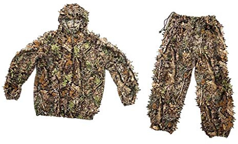 Tubayia Costume de camouflage 3D Ghillie pour la chasse, le tir (adultes)