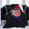 YuLiZP Decke Wohn Kuscheldecken Kroatien Flagge Und Karte des Kroatischen Stolzes Flanell Fleece Decke Super Soft Warm Gemütliche Decke Sofa Leichte Ganzjahres Für Home Office Travel Couch-80X60 Inch