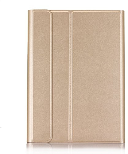 Lobwerk 2in1 Bluetooth Tastatur und Cover für Samsung Galaxy Tab S Tab S6 SM-T860 SM-T865 10.5 Zoll Case Schutz Hülle Gold
