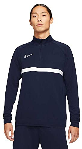 Nike Herren Dri-Fit Academy Drill Top, Obsidian/White/White/White, M