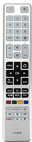 ALLIMITY CT-8035 CT8035 Télécommande Remplacer pour Toshiba TV 32D1763DG 32W1763DA 32L1763DG 24W1733DG 49L1763DG 32L1753DB 24W1763DG 65X9763DG 32D1665DA 32W1733DG 32W1764DG