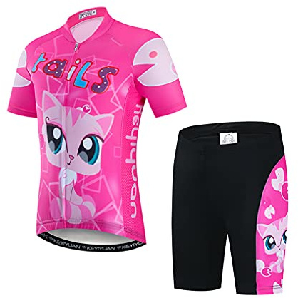 weimostar Radtrikot Shorts Set Gepolstert Anzug Kinder Fahrrad Tops Shirt Mountainbike Reiten, 226, M