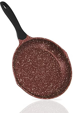 ROSSETTO Bratpfanne Induktion 28 cm Aluguss Pfanne, mit PFOA-Free 3-Schichter Langlebiger Antihaftbeschichtung, für alle Herdarten geeignet, Cherry Wood