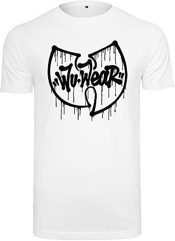 Wu Wear Herren Dripping Logo Tee L White