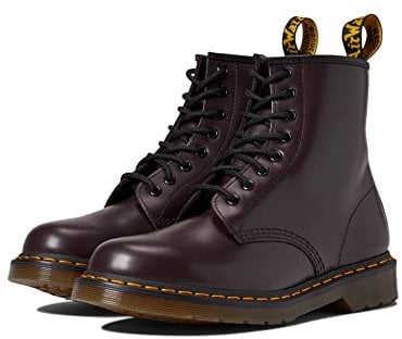 Dr. Martens 8 Eye Boot, Stivaletti Unisex-Adulto, Burgundy, 36 EU
