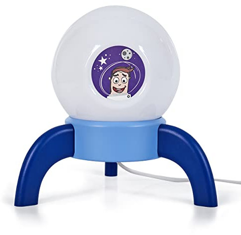 LED Tischlampe Rougemont, bunte Tischleuchte aus Kunststoff für das Kinderzimmer, 1 x LED 5,4 Watt, Ø 14 cm, 640 Lumen, 3000 Kelvin, Astronaut als Nachttischlampe mit An-/Ausschalter am Kabel