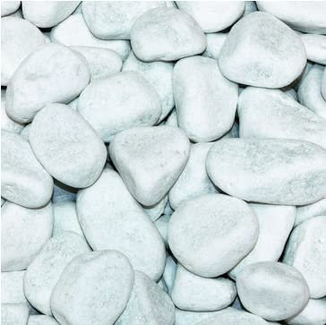 Sanitärshop Baustoffe & Sanitär Prima Zierkies Dekosteine Buntkies Kieselsteine Marmorsteine (25 kg Carrara weiß 25-40mm)