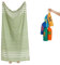 Luum® Strandtuch groß 100x200 Hamamtuch Saunahandtuch Badetuch Handtuch Yogatuch Duschtuch Strandhandtuch Saunatuch Reisehandtuch Turkish Towels, Damen Herren, 100% Baumwolle, Olivgrün