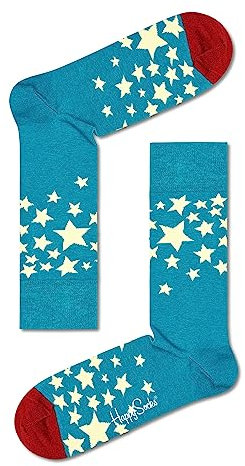 Happy Socks Unisex Sterne Socken, bunt, 41-46