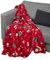 Celebright Luxuriöser Weihnachtsüberwurf, 100% recyceltes Fleece, groß, 127 x 152 cm, Flauschige Mikrofaser-Decke für Bett, Sofa, Couch, Plüsch, kuschelig, Winterwärmer, Jolly Holiday Red