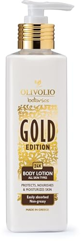 Olivolio botanics Körperlotion 250 ml – 96 % natürliche Inhaltsstoffe mit Goldflocken, ohne Mineralöl & Parabene