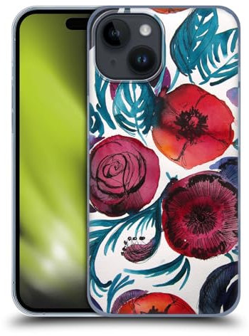 Head Case Designs Offizielle Mai Autumn Violetta Blumiger Garten Harte Rueckseiten Handyhülle Hülle Huelle kompatibel mit Apple iPhone 15