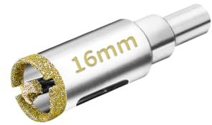 Meccion Sega a Tazza diamantata 16mm con Punta Pilota, Punte Trapano Fresa Diamantate per Piastrelle, Porcellana, Vetro, Marmo, Ceramica