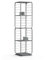 VASAGLE Bücherregal 4 Ebenen, drehbares Regal mit Buchstützen, Standregal für kleine Räume, Aufbewahrungsregal, Eckregal, Stahlrahmen, Taubengrau LLS127G36