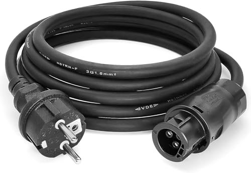 Betteri BC01 AC Kabel 2M/3M/5M/10M, Betteri BC01 Buchse zu Schuko Stecker Anschlusskabel(IP44) Verlängerung Geeignet für Alter Stil DEYE-Mikrowechselrichter (3M)