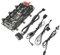 sourcing map PWM Driver Module, 3 Pin 4 Pin Cooling Fan Hub 6 Way Splitter Fan Power Extension Cable Cord