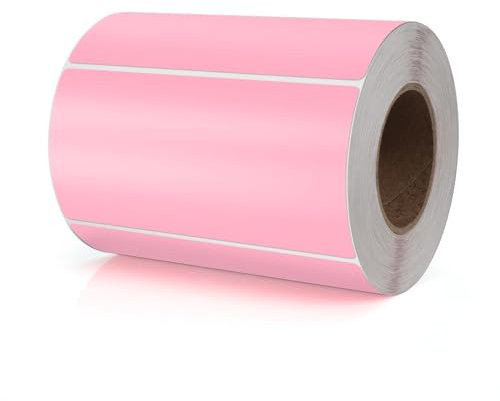 Meitaat Rosa Rechteckig Aufkleber 100 x 50MM Farbkodierung Selbstklebend Etiketten Umzug Rolle Ablösbar 500 Stück