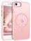 DUEDUE Coque pour iPhone 7/8/SE Compatible avec MagSafe Aimanté, Protection de iPhone 8 Matte Fine Rigide Antichoc, Coque de Téléphone pour iPhone 7/8/SE 2020/2022 Magnétique, Rose
