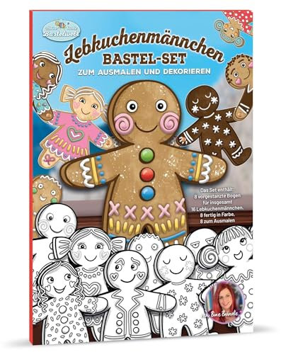 Bine Brändle - Lebkuchenmännchen - Bastel-Set - zum Ausmalen und Dekorieren