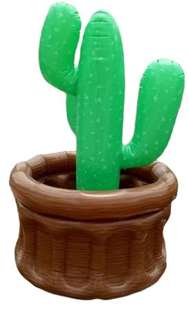 Inflatable Cactus Cooler | Drink Cooler Palm Tree Ice Bucket Inflatable,Beverage Chiller for Swimming Pool Side Drinking Fun for Camping, Backyard
