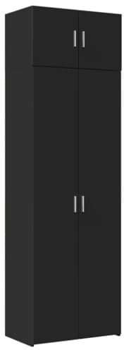vidaXL Hochschrank Schwarz 70x42,5x225 cm Holzwerkstoff, Schrank hoch, Seitenschrank, Badschrank, Schränke hoch, Seitenschränke, Badschrank hoch