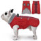 Katzinst Wintermantel Hund, Wasserbeständig Ärmellose Hund Wintermantel Schnee, Ärmellose Hundejacke mit Bauchschutz, Hundebekleidung Outfit für Mittlere Hunde, Dalmatiner, Border Collie, Rot, L