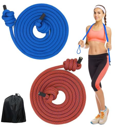 Corde a Sauter Sport, 2 PCS Cordes à Sauter Exercice Flow Corde à Sauter Adultes pour Entraînement Physique Corde à Sauter Longueur Réglable Cordes à Sauter Corde de Puissance avec Sac Noir
