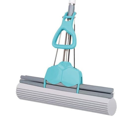 Valcla Mop and Buckets Sets Sponge Mop Large Household A Mop That Is Clean Roller Super Absorbent Not Hand Washing Durable Floor Mop Set Floor Mops(Verde)