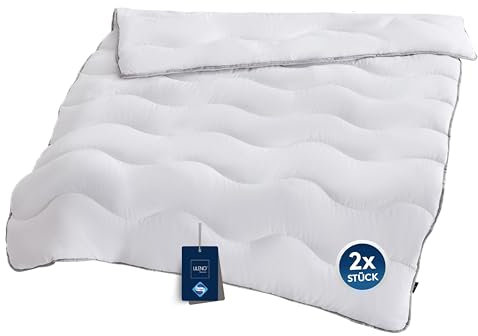 LILENO HOME Premium Sommerdecke 135x200 cm [2er Set] mit Sanitized Hypoallergen - extra weiche Bettdecke 135x200 cm - perfekt als leichte Sommer Decke - waschbar bis 95°C