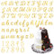 64Pcs Gold Acrylic Cake Topper, Acrylic Cake Alphabet Numbers Toppe, Mirror Number 0-9 and Alphabet A-Z Personalized DIY Custom Cakes Topper for Birthday Party Supplies