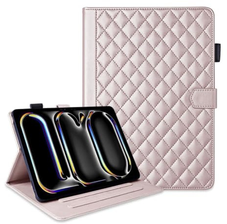 per iPad Air 11 pollici (M2) 2024 (colore: oro rosa) Custodia a portafoglio in pelle con chiusura magnetica
