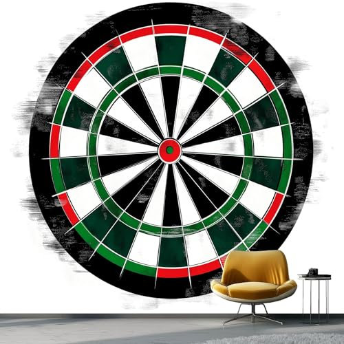 Fototapete Leichtathletik Darts Sport Schwarz Grün 200 X 140 Cm(Wxh) Mit 3D Effekt – Vlies-Tapete Für Wohnzimmer, Schlafzimmer, Büro Oder Küche – Strapazierfähig Und Pflegeleicht