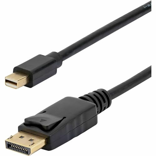 StarTech 3m Mini DisplayPort auf DP 1.2 Kabel, Schwarz (MDP2DPMM10) | 4K x 2K, Ultra HD, 21, 6Gbps, HBR2, MST, GTC, Vergoldete Stecker, Einraststecker, mDP auf DP