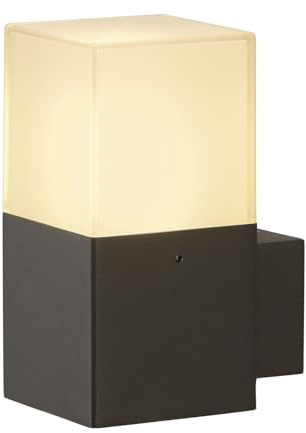 SLV Surface-Mounted Wall Light Grafit WL/Illumination for Walls, Paths, entrances, LED Outdoor spot, Surface-Mounted Outdoor Light, Garden lamp / E27 IP44 11W Anthracite