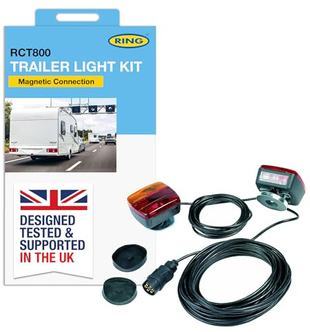 RING Magnetic Trailer Lighting Kit - 12m Cable Between Lights & Socket