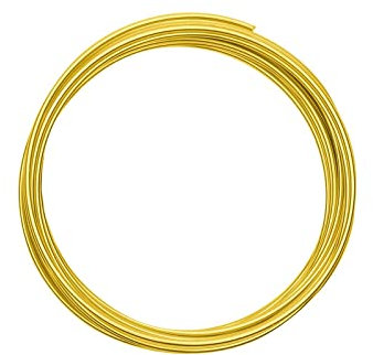 Vaessen Creative Basteldraht und Schmuckdraht 5 m x 2 mm Sunny Yellow – Flexibler Draht zum Basteln für Blumenkranz, Scmuckherstellung und Modellbau