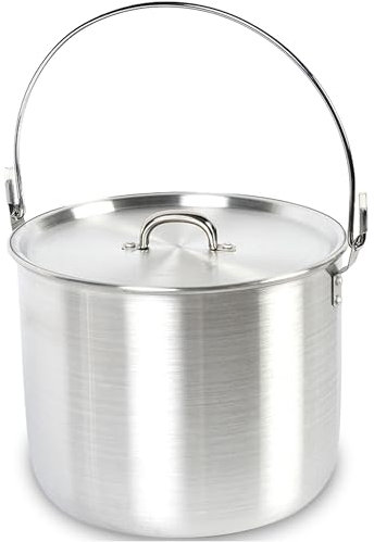 AceCamp® Camping Topf für Gaskocher aus Aluminium mit Henkel und Deckel [12L] - Camping Töpfe für Gaskocher, Grills und Feuer - Camping Topfset Campingtopf - Camping Kochtopf Topfset Camping
