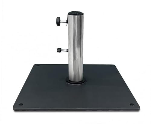 Jati Umbra 13kg Small Garden Parasol Base - 38mm / 48mm Pole Adapters | Metal (Graphite Grey Powder-Coated Steel with Stainless Steel Tube)
