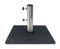 Jati Umbra 13kg Small Garden Parasol Base - 38mm / 48mm Pole Adapters | Metal (Graphite Grey Powder-Coated Steel with Stainless Steel Tube)