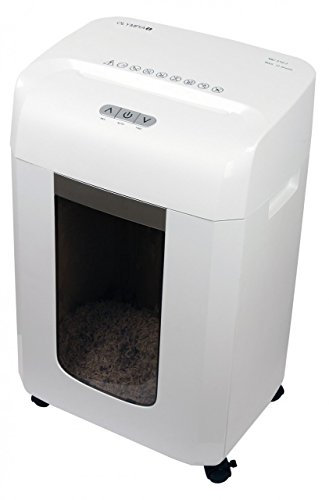 Olympia - Aktenvernichter Schredder Sicherheitsstufe P5 - Papierschredder bis zu 10 Blatt - Aktenschredder Partikelschnitt - Reisswolf weiß