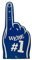kuugear, We're No. 1 Team Color Cheerleading-Form Hand-Pom-Pom für Sport, Events, Spiele und Feiern, 45,7 cm, Blau/Weiß
