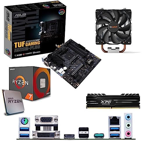 Components4All AMD Ryzen 7 5800X 3.8Ghz (Turbo 4.7Ghz) 8 Core 16 Thread CPU, ASUS TUF GAMING A520M-PLUS Motherboard, BeQuiet Cooler & 4GB 3000Mhz DDR4 RAM Pre-Built Bundle