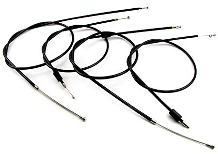 Motoflex 60157-G-S Simson Enduro, S70 für Bowdenzug Set mit Gas Brems Starter und Kupplungszug, Schwarz
