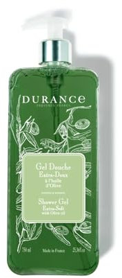 Durance Olive Oil Marseille Shower Gel 750ml - Body Wash With Almond & Olive Oils - Gently Cleanses, Hydrates & Softens Skin - Vegan Friendly