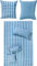 Erwin Müller Wendebettwäsche Seersucker blau-weiß Größe 155x220 cm (80x80 cm)